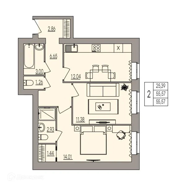 Квартира в ЖК Герои