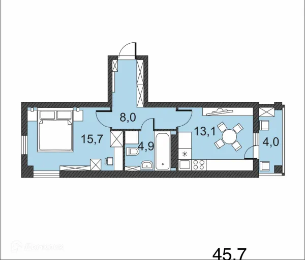 Квартира в ЖК по улице Гагринская
