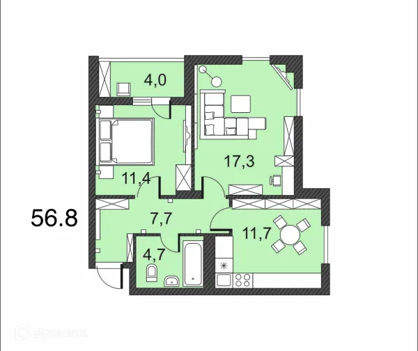 Квартира в ЖК по улице Гагринская