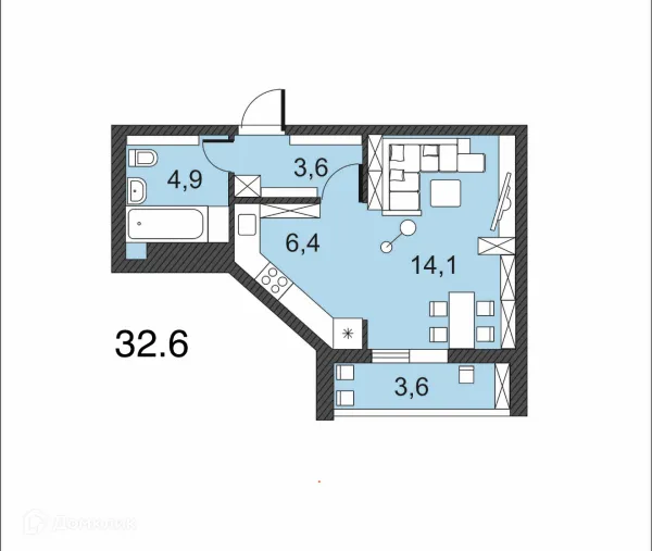 Квартира в ЖК по улице Гагринская