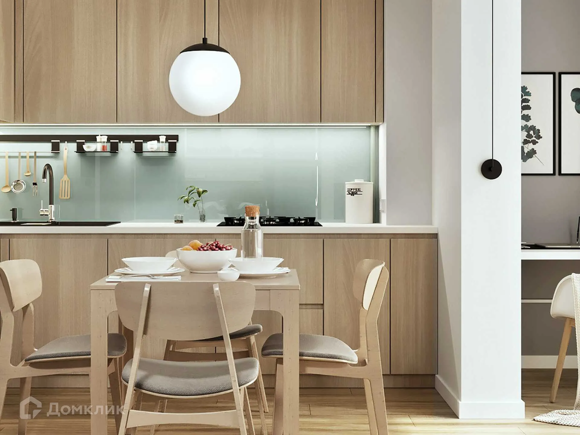 Планировка 1-комнатной квартиры 32.2 м² в ЖК Сияние Квартал на Шолохова, г. Ростов-на-Дону — фото 1