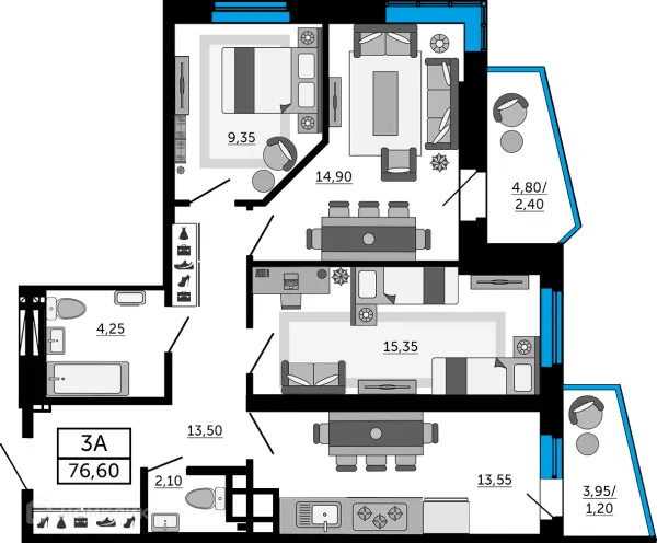 Квартира в ЖК Донской Арбат 2