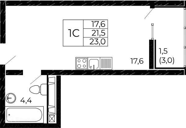 Квартира в ЖК "Западные Аллеи"
