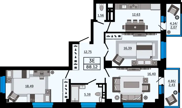 Квартира в ЖК "FOUR PREMIERS" (Фо Премьерс)