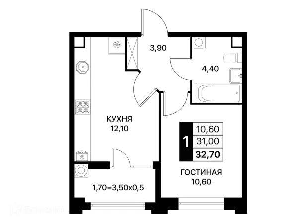 Квартира в ЖК Сияние Квартал на Шолохова
