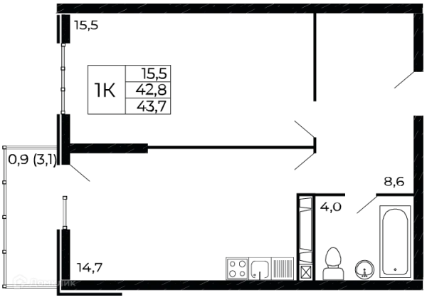 Квартира в ЖК "Западные Аллеи"