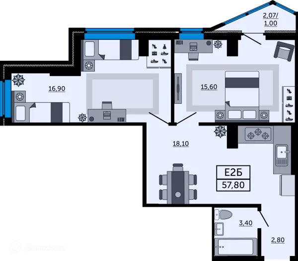 Квартира в ЖК"Акватория"