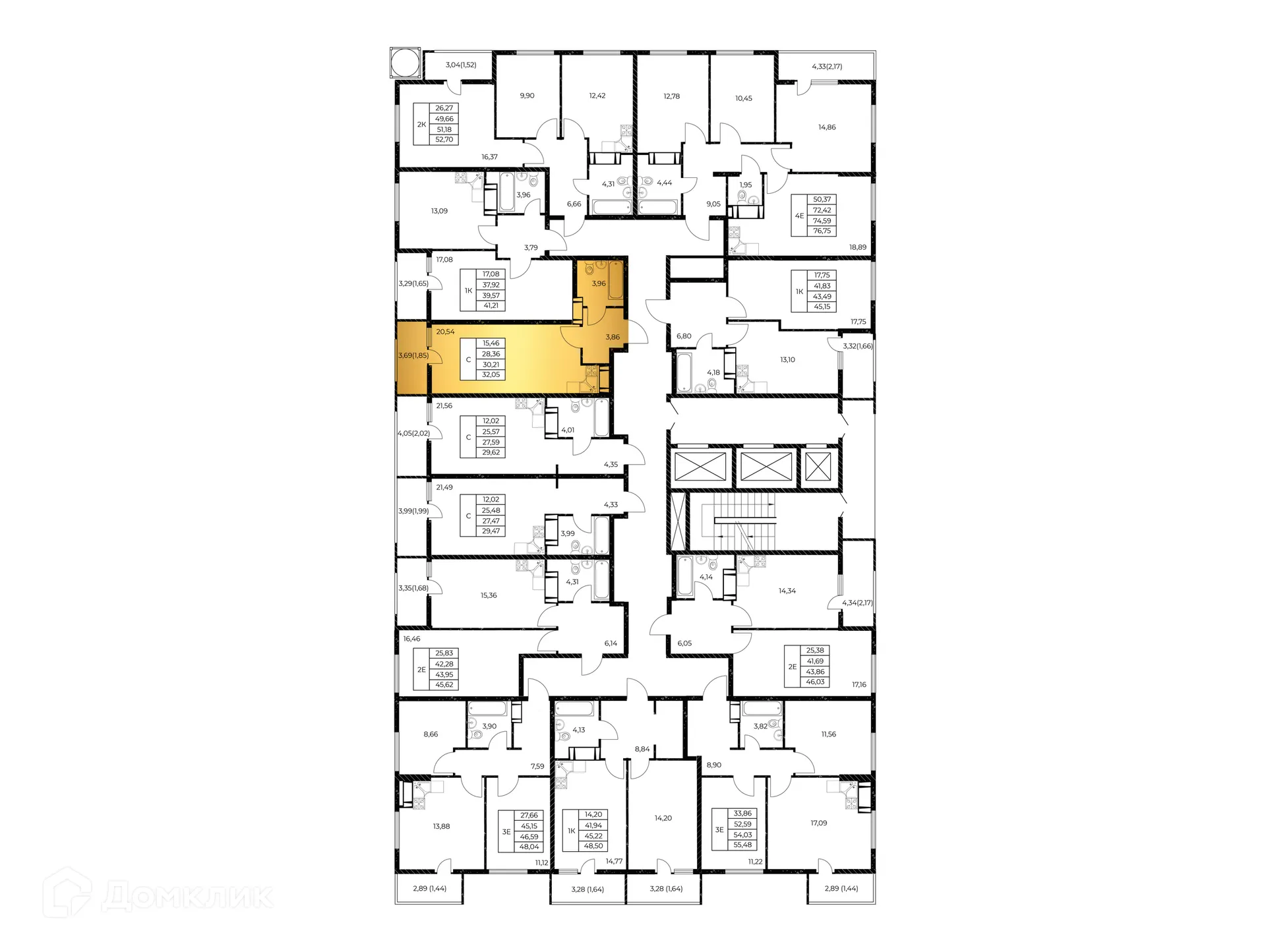 Планировка студии квартиры 32.05 м² в ЖК Звезда Столицы 2, г. Ростов-на-Дону — фото 2