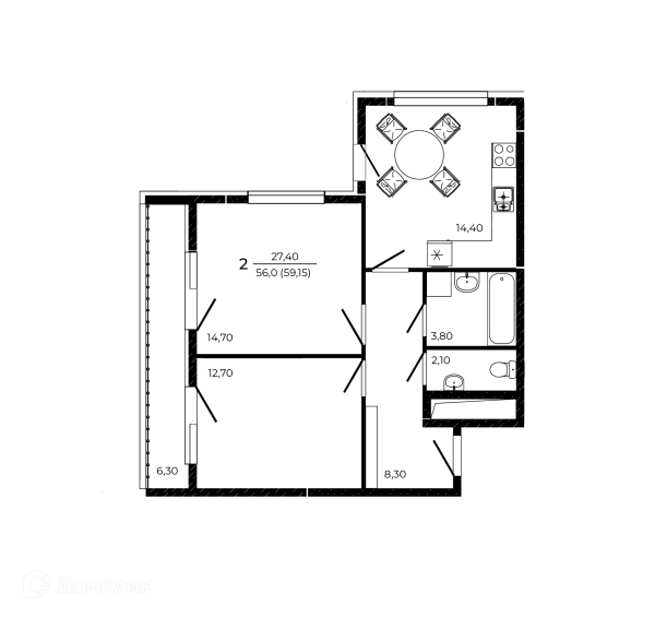 Квартира в ЖК ПРИТЯЖЕНИЕ