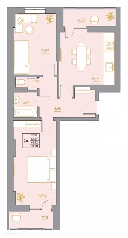 Квартира в ЖК Новый Горизонт