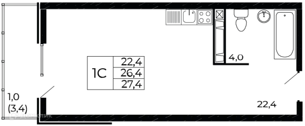 Квартира в ЖК "Западные Аллеи"