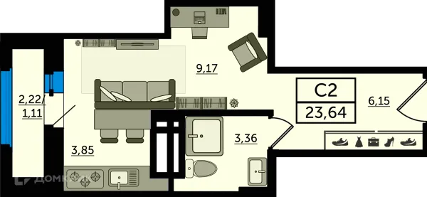Квартира в ЖК "Легенда Ростова"