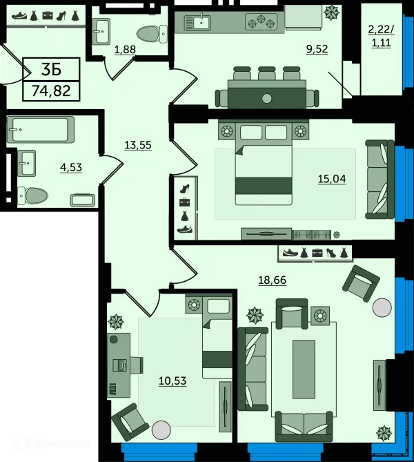 Квартира в ЖК "Легенда Ростова"