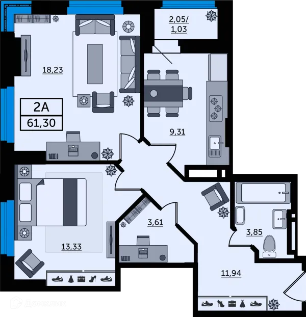 Квартира в ЖК "Легенда Ростова"
