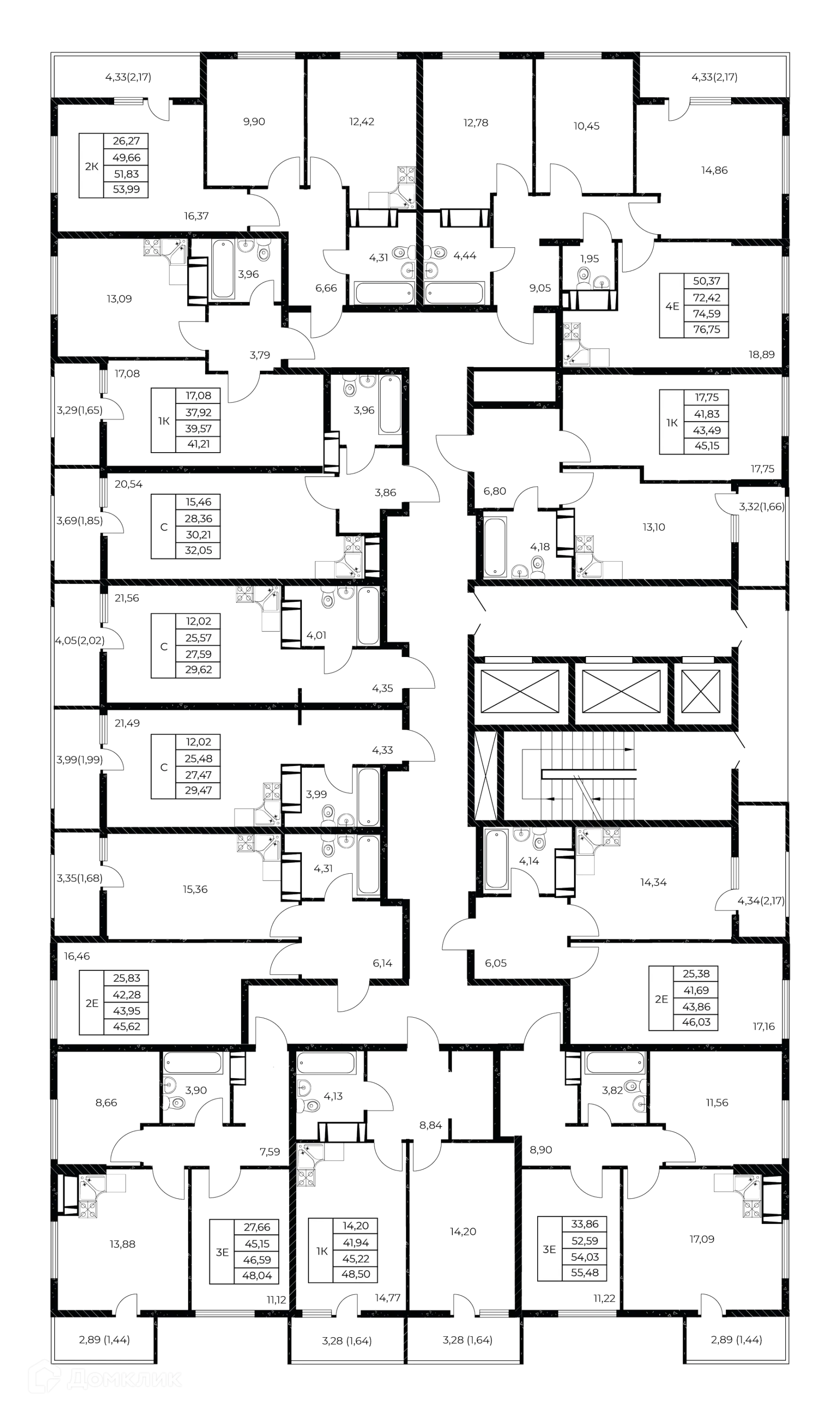 Планировка студии квартиры 29.47 м² в ЖК Звезда Столицы 2, г. Ростов-на-Дону — фото 2