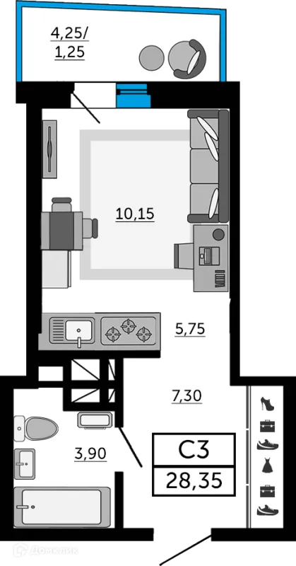 Квартира в ЖК Донской Арбат 2