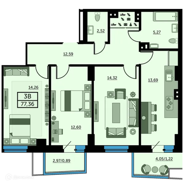 Квартира в ЖК Город у Реки