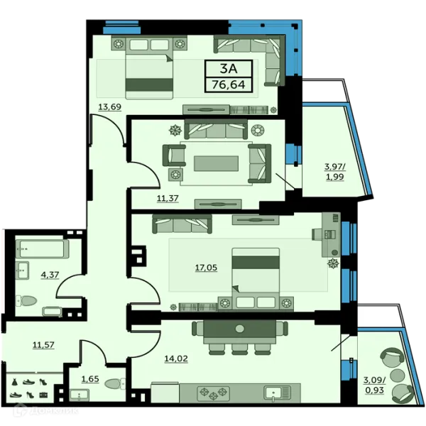 Квартира в ЖК Город у Реки