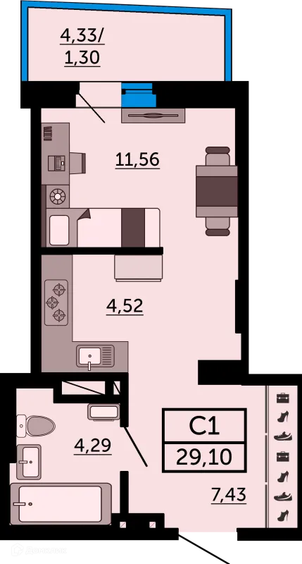 Квартира в ЖК Город у Реки
