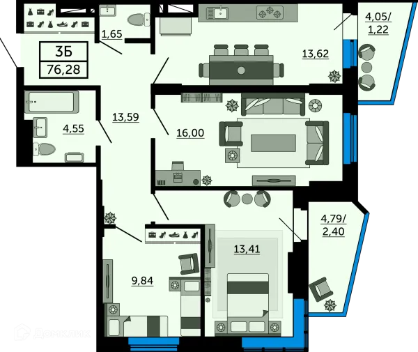Квартира в ЖК Город у Реки