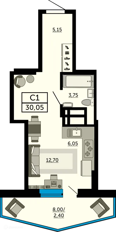 Квартира в ЖК Донской Арбат 2