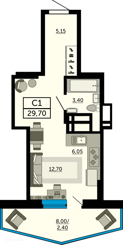 Квартира в ЖК Донской Арбат 2
