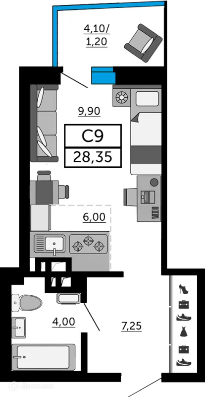 Квартира в ЖК Донской Арбат 2