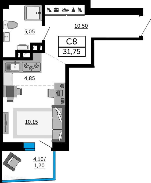 Квартира в ЖК Донской Арбат 2