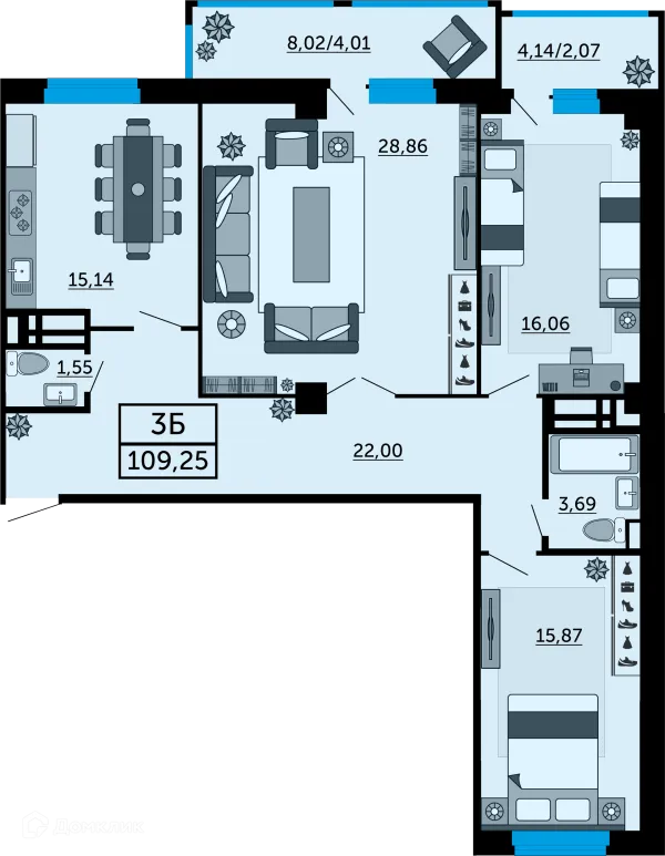 Квартира в ЖК "FOUR PREMIERS" (Фо Премьерс)