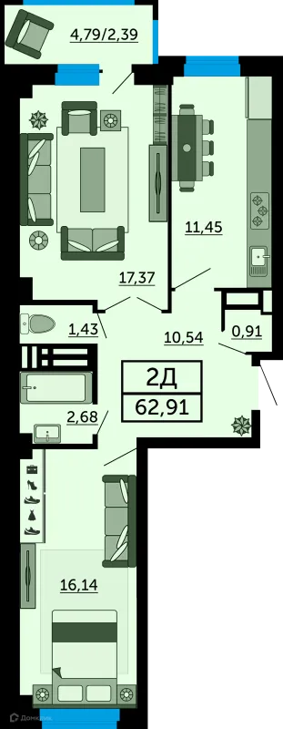 Квартира в ЖК "FOUR PREMIERS" (Фо Премьерс)