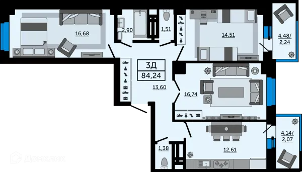 Квартира в ЖК "FOUR PREMIERS" (Фо Премьерс)