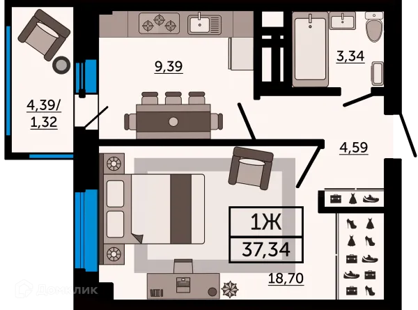 Квартира в ЖК "FOUR PREMIERS" (Фо Премьерс)