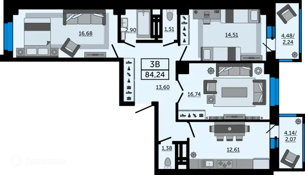 Квартира в ЖК "FOUR PREMIERS" (Фо Премьерс)