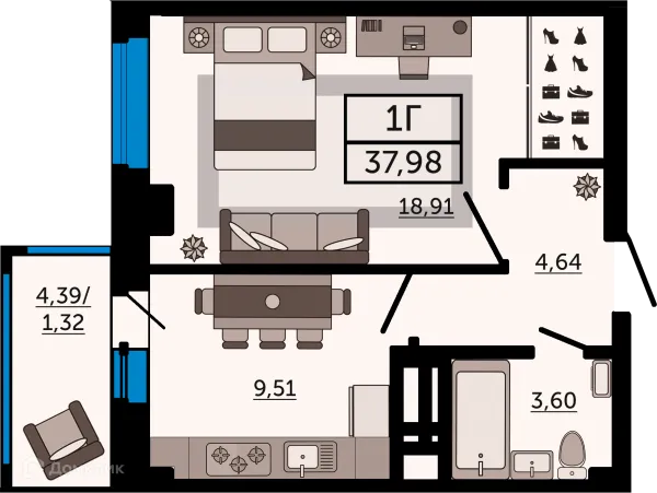 Квартира в ЖК "FOUR PREMIERS" (Фо Премьерс)