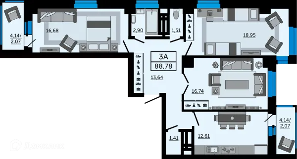 Квартира в ЖК "FOUR PREMIERS" (Фо Премьерс)