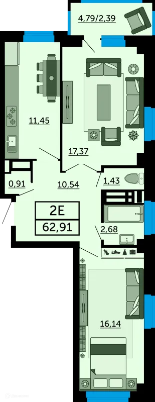 Квартира в ЖК "FOUR PREMIERS" (Фо Премьерс)