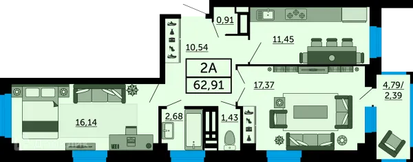 Квартира в ЖК "FOUR PREMIERS" (Фо Премьерс)