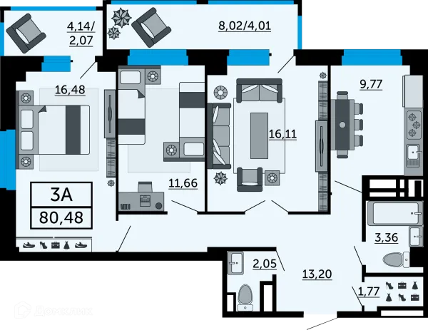 Квартира в ЖК "FOUR PREMIERS" (Фо Премьерс)