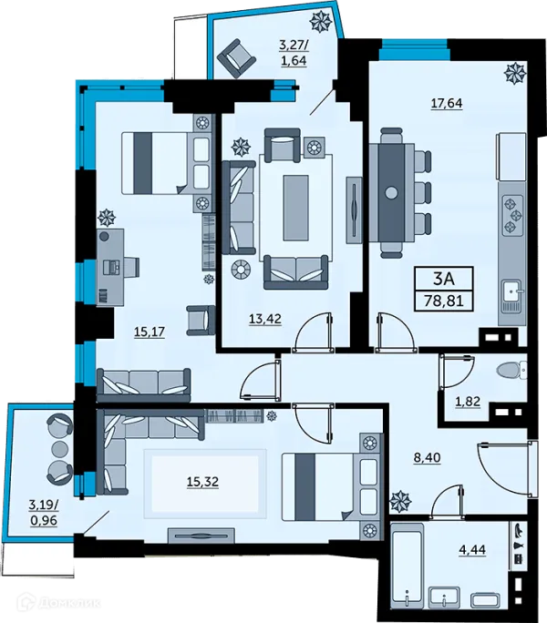 Квартира в ЖК Сердце Ростова 2