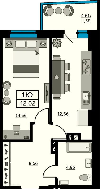 Квартира в ЖК Сердце Ростова 2