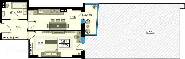 Квартира в ЖК Сердце Ростова 2
