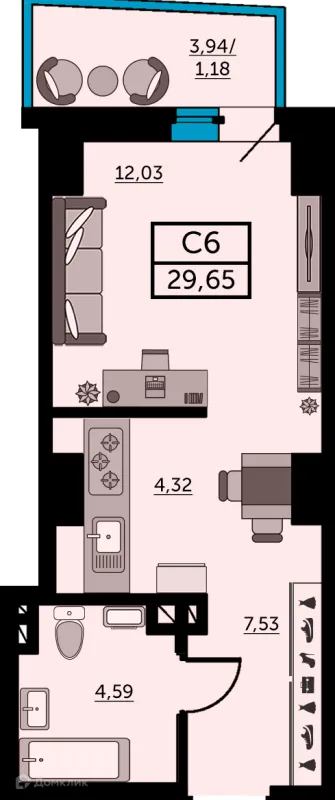 Квартира в ЖК Сердце Ростова 2