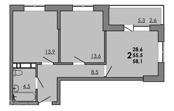 Квартира в ЖК "Gray (Грэй)"