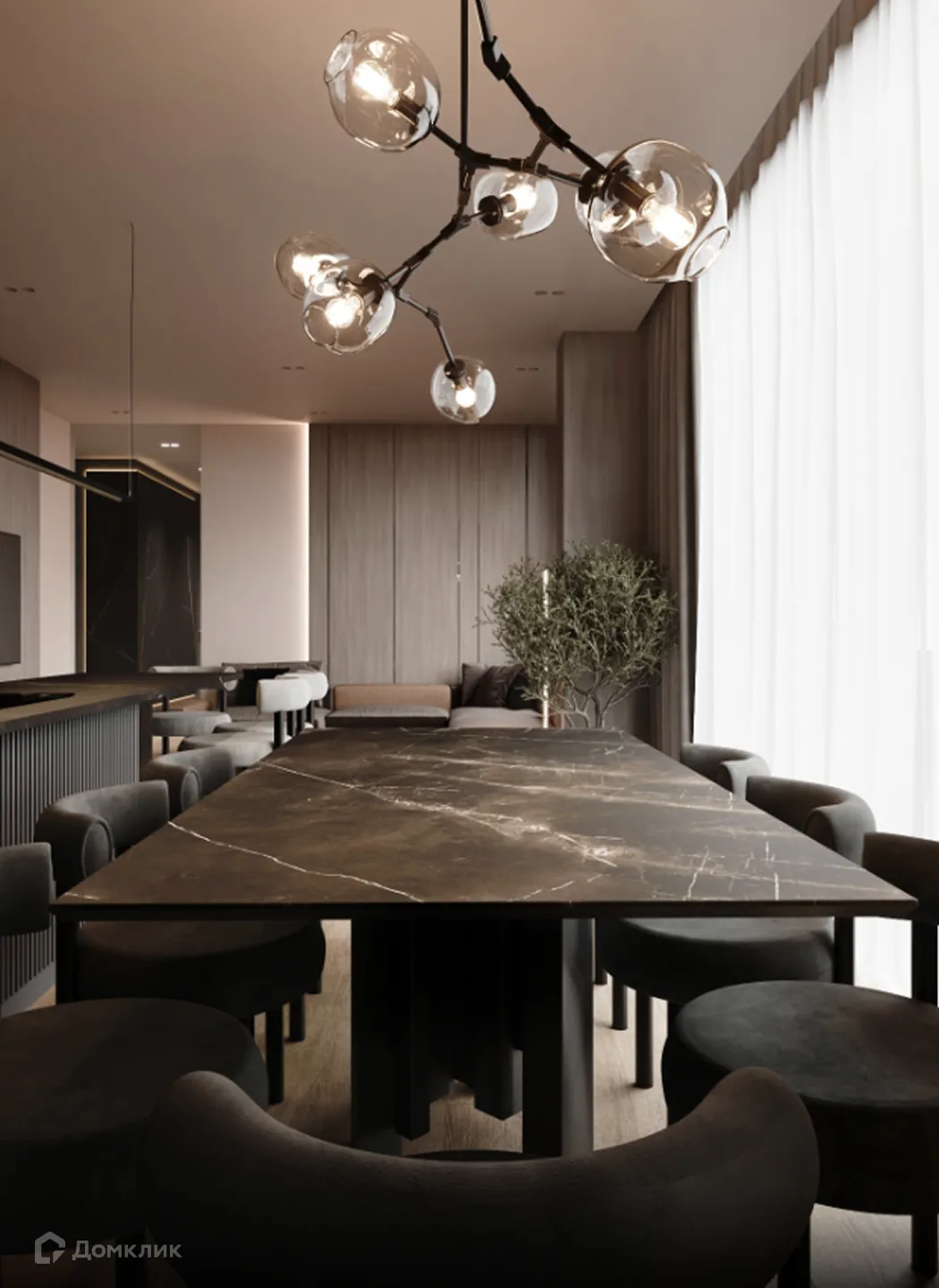 Планировка 1-комнатной квартиры 43.3 м² в ЖК Движение61, г. Ростов-на-Дону — фото 8