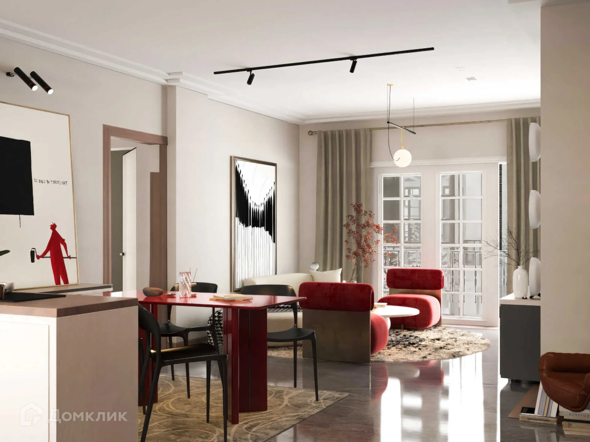 Планировка 1-комнатной квартиры 32.3 м² в ЖК Движение61, г. Ростов-на-Дону — фото 3