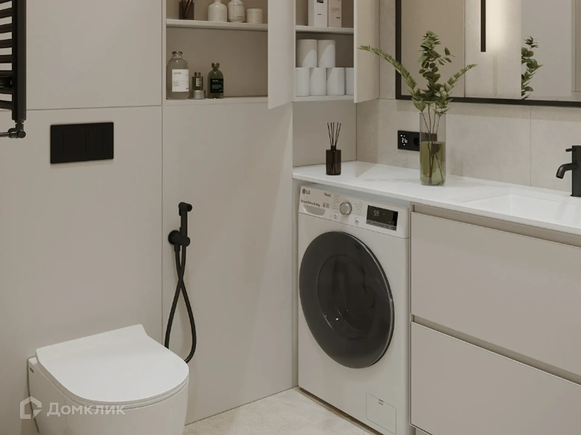 Планировка 2-комнатной квартиры 62.4 м² в ЖК Движение61, г. Ростов-на-Дону — фото 3