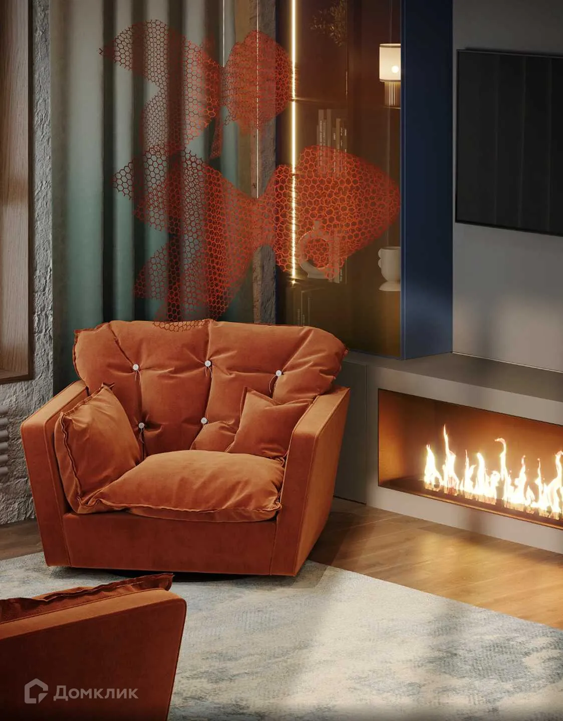 Планировка 2-комнатной квартиры 62.5 м² в ЖК Движение61, г. Ростов-на-Дону — фото 4