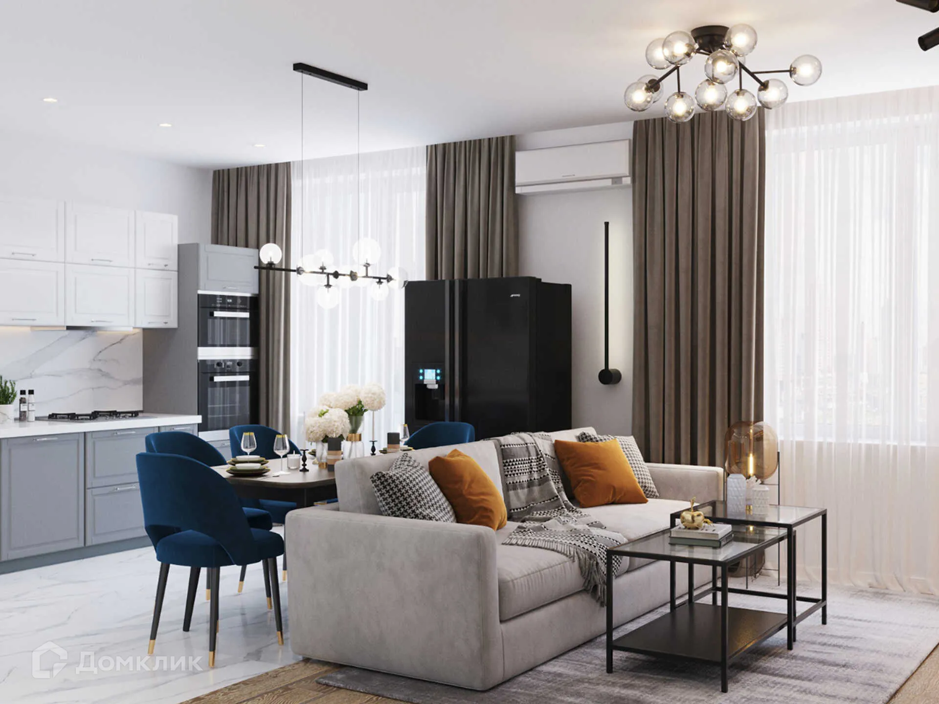 Планировка 3-комнатной квартиры 82.6 м² в ЖК Движение61, г. Ростов-на-Дону — фото 12