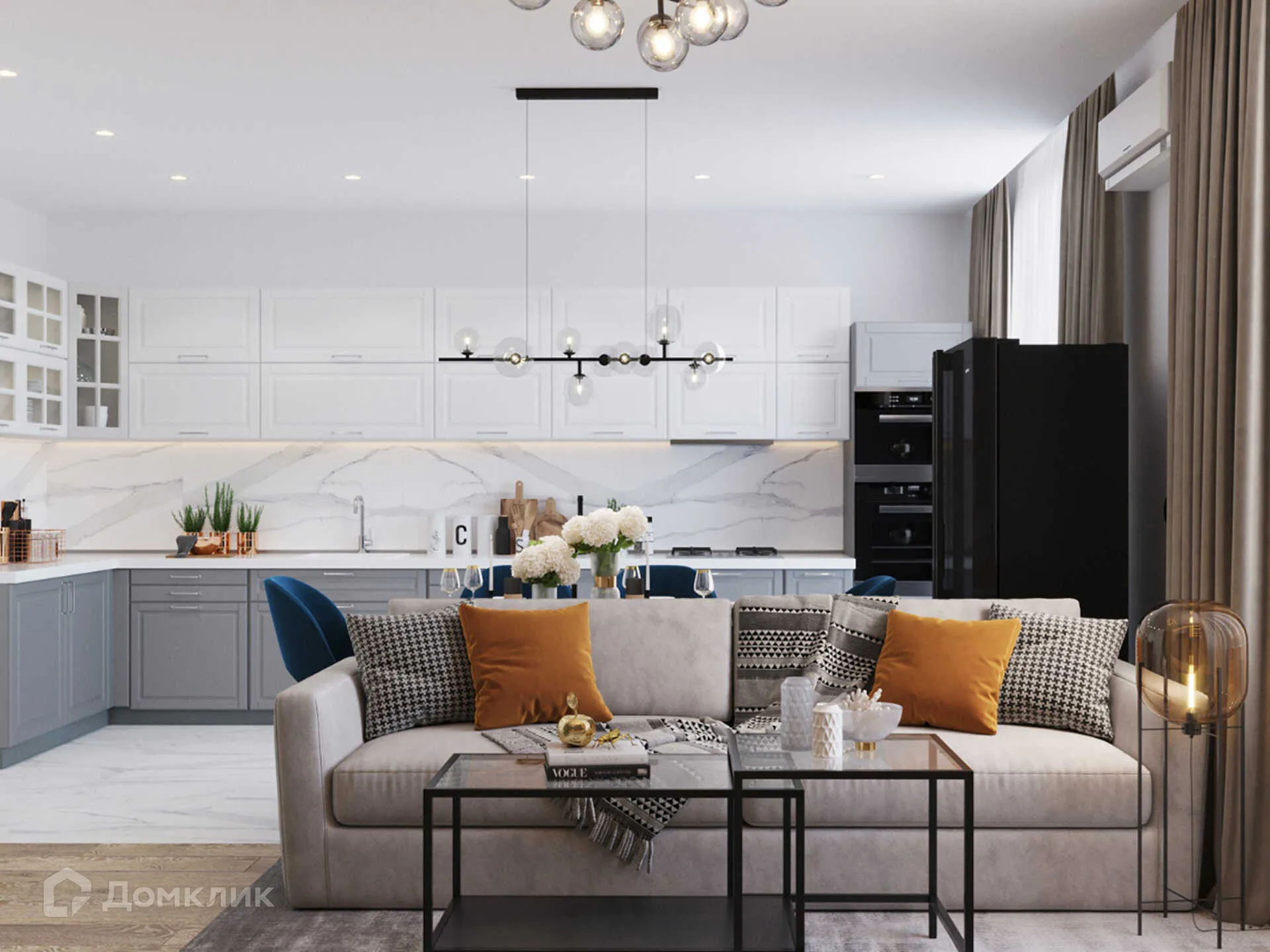 Планировка 3-комнатной квартиры 82.6 м² в ЖК Движение61, г. Ростов-на-Дону — фото 13