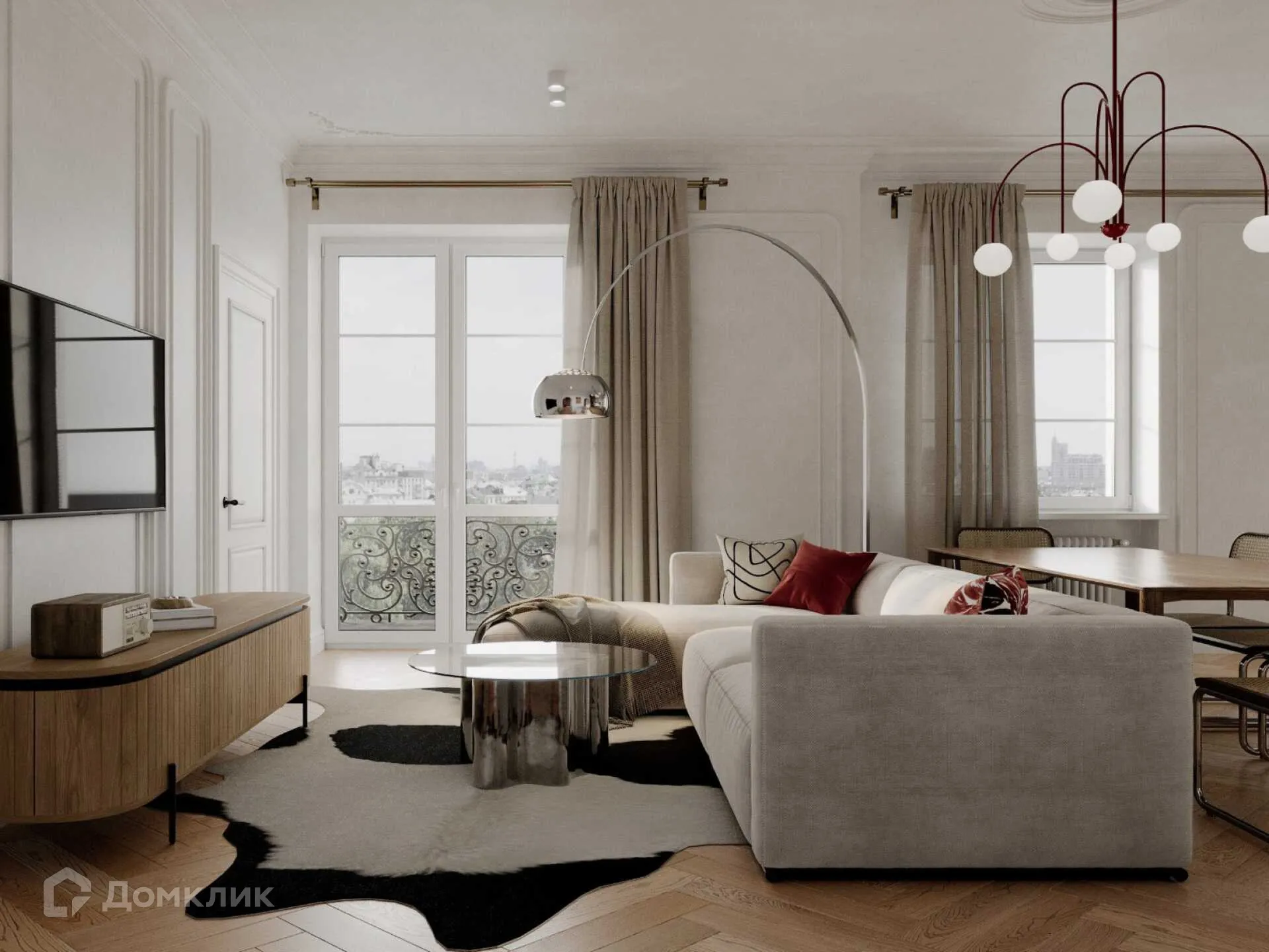 Планировка 2-комнатной квартиры 62.3 м² в ЖК Движение61, г. Ростов-на-Дону — фото 6